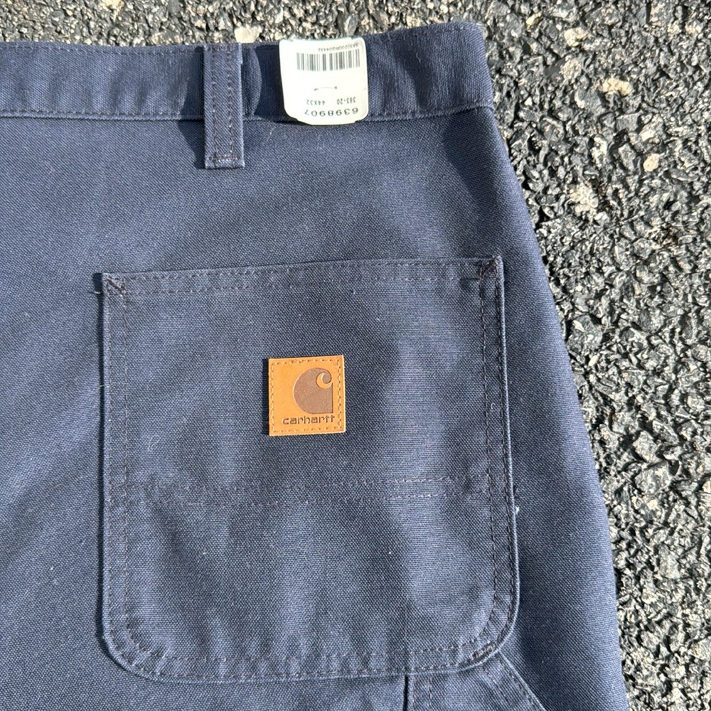Carhartt dungaree carpenter pants size 44x32 blue cargo workwear nwt